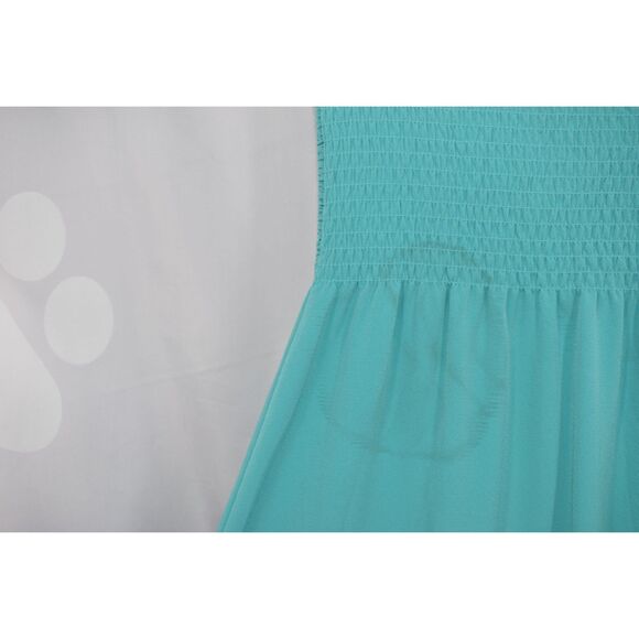 Draper James Short Flutter Sleeve Smocked Waist V Neck Maxi Dress Mint XSmall - Picture 6 of 9